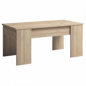Mesa Centro Elevable Basic Roble Natural 100x50 cm