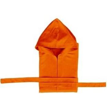 Secaneta albornoz de microfibra con capucha, unisex, naranja