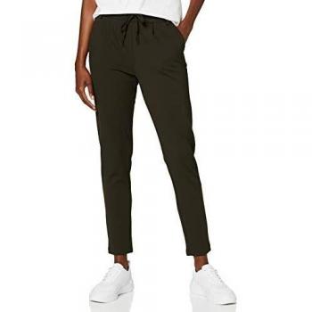 Only Poptrash Life Easy Chinos Trousers for Women - Regular Fit, Khaki