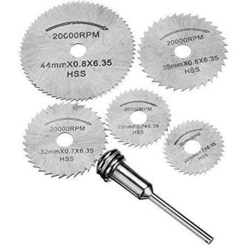 JTENG®6pc HSS circular vio la herramienta rotatoria Dremel Cuchillas Adecuado para la Madera, plástico, fibra de vidrio, cobre, aluminio y metal Hoja delgada