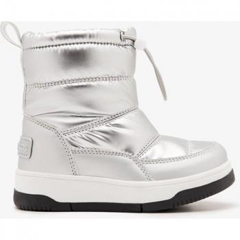 Botas acolchadas de niña Conguitos con forro interior de pelo, impermeables y en color plata