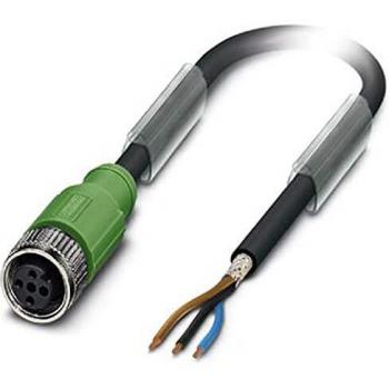 Conector M12 hembra para sensor o actuador, 3 polos, longitud 5 m, IP65/IP67