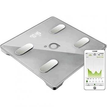 acme SC202 Báscula inteligente con Bluetooth, análisis de la grasa corporal, IMC, TMB, blanco