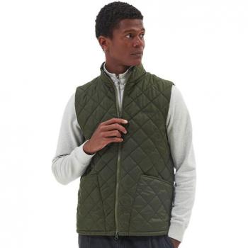 Barbour Mens Monty Gilet - Olive - Size Medium