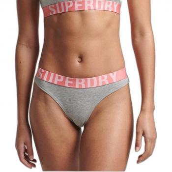 Superdry Braguitas de bikini para mujer de algodón orgánico en color gris (talla 42)