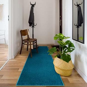 Alfombra de Pasillo Eton Turquesa 100x270 cm