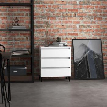 Aparador de madera contrachapada 60x35x69 cm, Mueble de Almacenaje de Salón, Armarios con Puertas, Cajón de Madera, Buffet para salón Moderno, Armario Auxiliar,