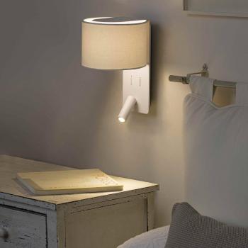 Aplique con luz de lectura Fold blanco 1 bombilla 30cm