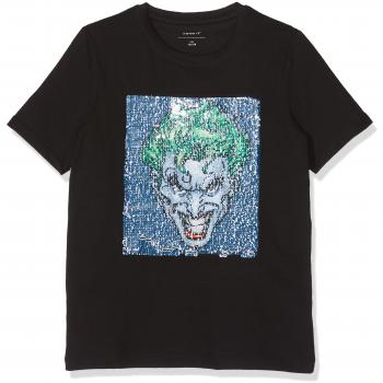 NAME IT Nkmbatman Leo SS Top Wab, Camiseta para Niños, Negro Black, 134