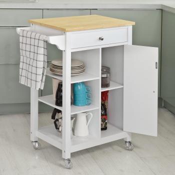 SoBuy® Carrito de Servir, estantería de Cocina, Carrito de Cocina móvil,FKW46-WN,ES