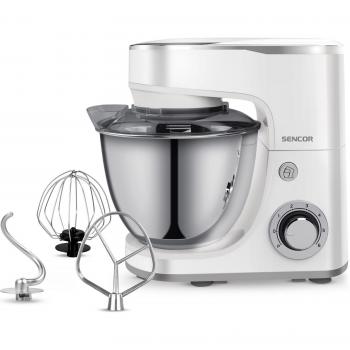 Robot de Repostería Sencor STM 3630WH Blanco 5,5L 1300W con Bol de Acero Inoxidable