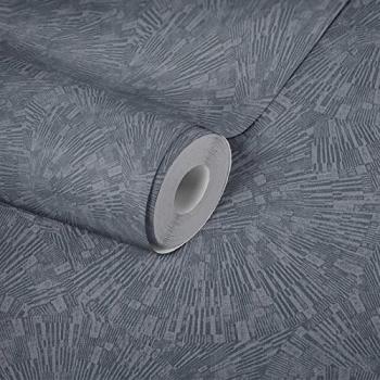 Titanium 3D Effect Non-Woven Wallpaper - Patterned Living Wall, 0.53 x 10.05 m