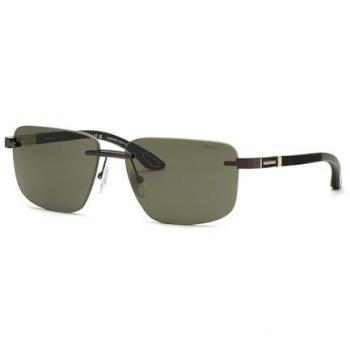 Chopard Men's Sunglasses Schl22v - Shiny Rose Gold with Ruthenium Parts, Green Lenses, 61mm