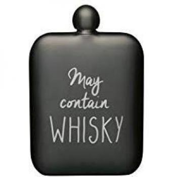 Petaca de Acero Inoxidable BarCraft 175 ml Color Gris Puede Contener Whisky