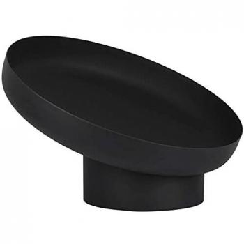 ESSCHERT DESIGN Brasero Inclinado Acero Negro Calefactor Chimenea Calentador