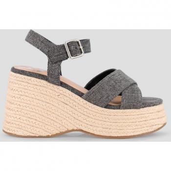 Sandalias de cuña ZAHARA para mujer con cierre de hebilla y cintas cruzadas en empeine