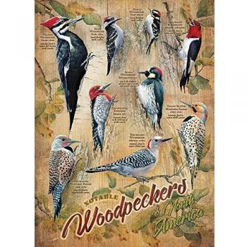 Cobblehill 85007 500 pc Notable Woodpeckers Puzzle, Various