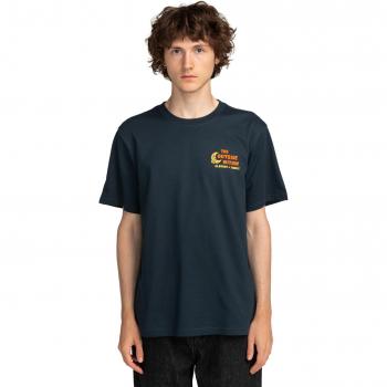 Camiseta de hombre Element The Gathering - Eclipse Navy, 100% algodón, ajuste regular, estampado gráfico en el frente, manga corta, color azul marino