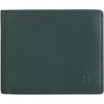 Cartera mediana de hombre Dudu de piel con monedero y solapa interior, características RFID, diseño clásico multicolor