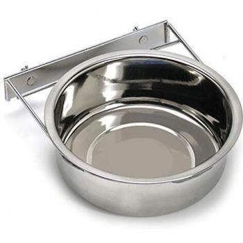 Arquivet Comedero Inoxidable fijación metálica - 1,70 L / 21 cm