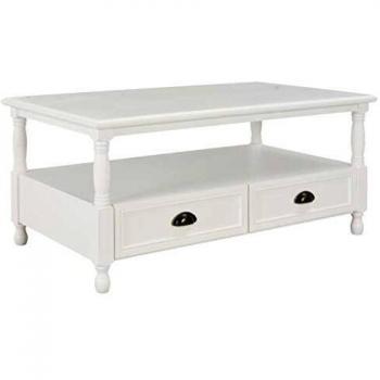 SengentoStyle Salontafel 100x55x45 cm hout wit