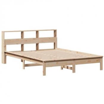 Estructura de cama sin colchón madera maciza de pino 160x200 cm