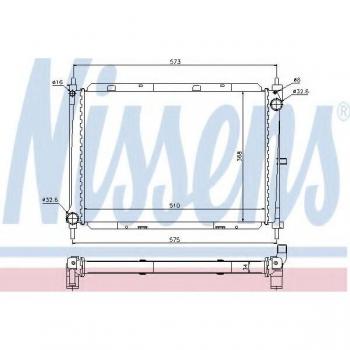 Radiador Nissens 68729 para refrigeración del motor