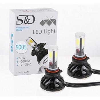 S & D 80 W 8000LM Faro LED Kit de conversión de 6000 K COB Bombillas Luces de Coche Blanco