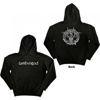 Sudadera Unisex Adulto con Capucha Lamb Of God, Estampado de Águila Esqueleto en la Espalda, Talla S Negra
