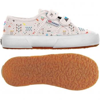Superga 2750-FANTASY COVJ CROSS STITCH WHITE
