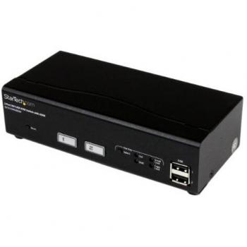 StarTech.com 2 Port USB DVI KVM Switch with DDM Fast Switching Technology and Cables