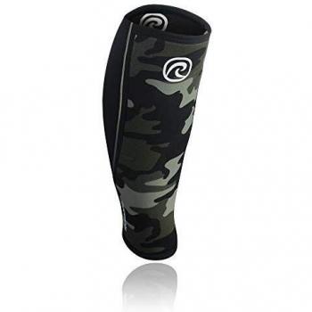 Rehband RX Neopreno Shin Apoyo, Unisex, RX Sleeve, Black/Camouflage, X-Small/5 mm