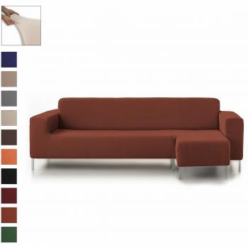 Eiffel Textile Protector Rústica Funda Elástica Brazo, Teja, Chaise Longue Corto Derecha