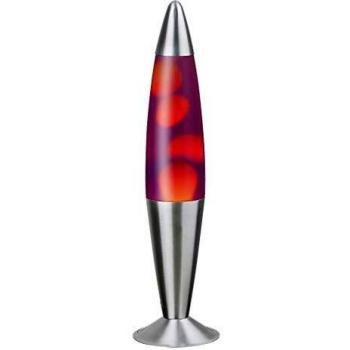 Lámpara de Lava Rabalux Lollipop 2, E14, 25W, Metal, Naranja-Violeta, Redonda, Interior, Ø110mm