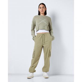 Pantalón cargo de mujer Noisy May con cintura elástica y alta Kirby Woven