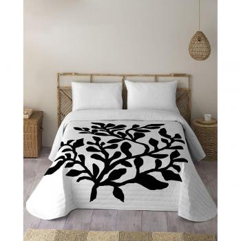 Colcha Bouti Estampada NATURALS Niobe - Tejido 100% Algodón Extra Suave, Relleno 100% Poliéster, Fabricado en España, Modelos Florales, Cama 90