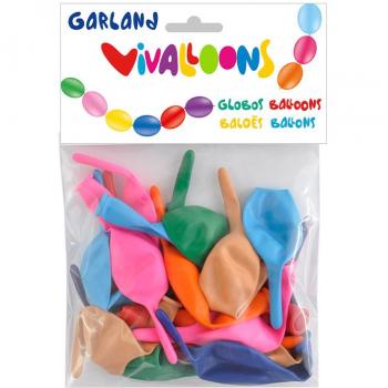 Globo 100% látex biodegradable blister de 20 unidades colores surtidos