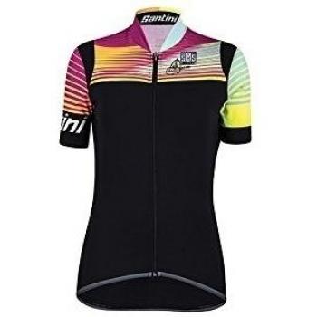 Santini 2 manga corta mujer Anna - Jersey negro, extra grande
