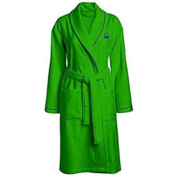 UNITED COLORS OF BENETTON.- Albornoz L/XL 360Gsm 100% Algodón Verde Rainbow
