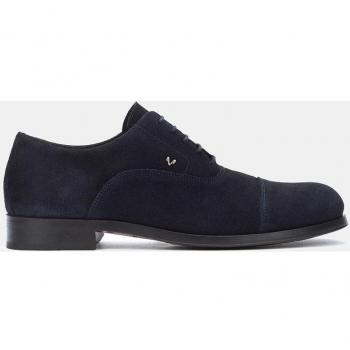 Martinelli Empire 1492-2631X Zapato para Hombre de Cordones, Tacón 2cm, Piel Serraje y Ante con Plantilla Extraíble y Suela de Goma, Color Azul Marino