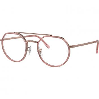 Ray-Ban RX3765V 3166 Unisex Geometric Eyeglasses in Rame, Size 49, Blue Light Blocking Available