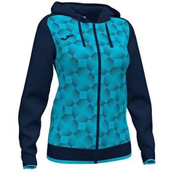 Joma Women's Supernova III Hoodie - Fluorescent Turquoise Navy