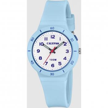 Reloj Calypso Sweet Time K5848/2 Blanco Unisex con correa de caucho, diseño infantil, resistente al agua y estilo moderno