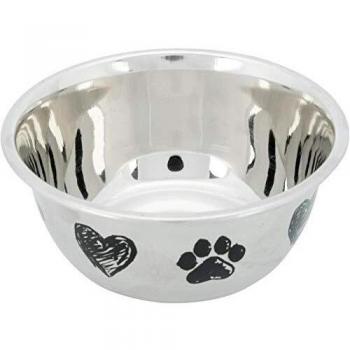 Tazón Antideslizante de Acero Inoxidable para Perros 0,5 L Ø 13 cm