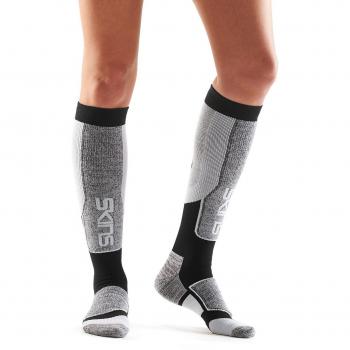 Skins Essentials Comp Active Thermal Calcetines, Mujer, Black/Cloud, L