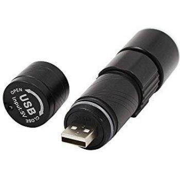 EDM 36388 Mini Linterna con Zoom 1 Led 120 Lumens Recargable con USB y Bateria de Litio Incluida, Multicolor, 60 m, 12