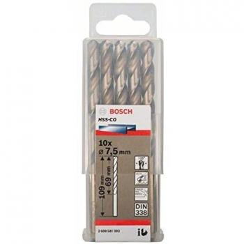 Bosch 2 608 585 893 - Pack de 10 brocas metálicas HSS-Co, DIN 338