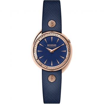 Versus Versace Tortona Women's Watch Blue Leather