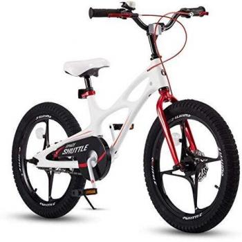 RoyalBaby Bicicleta Infantil para niños y niñas Bicicletas Infantiles Space Shuttle Ruedas auxiliares Bicicleta para niños Magnesio Bicicleta de Niño 16 Pulgadas Blanco