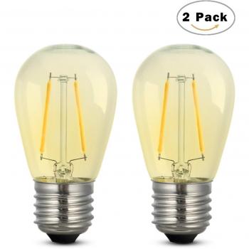 Bombillas de Edison, iEGrow LED E27 Bombillas Retro, No regulable, Blanco cálido, E27 Base - 2 piezas
